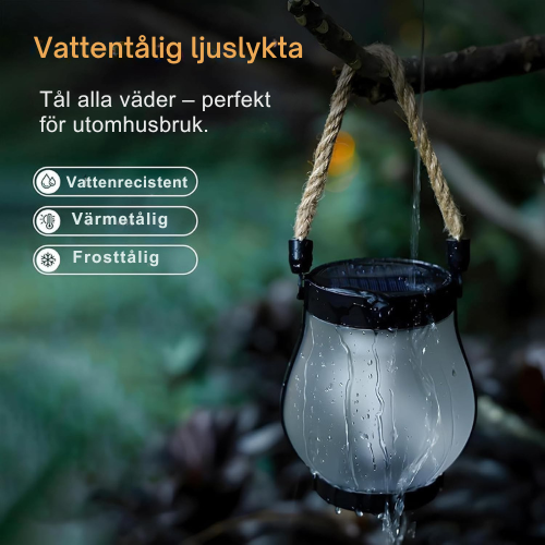 TrÀdgÄrdslykta med LED-flamma