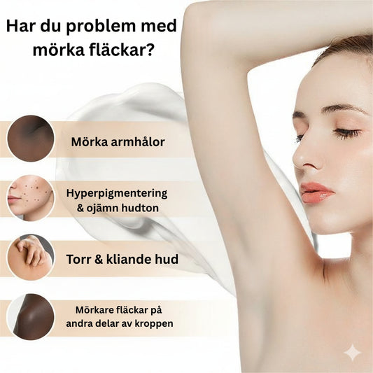 DermaWhite+™- Motverkar mörka skuggor för en jämnare hudton.