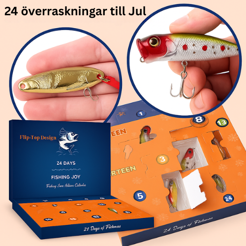 Adventskalendrar 2025 för hela familjen- fiske, pussel och dinosaurier