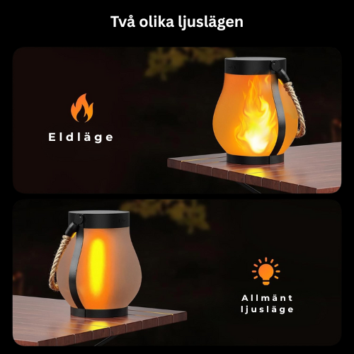 Trädgårdslykta med LED-flamma