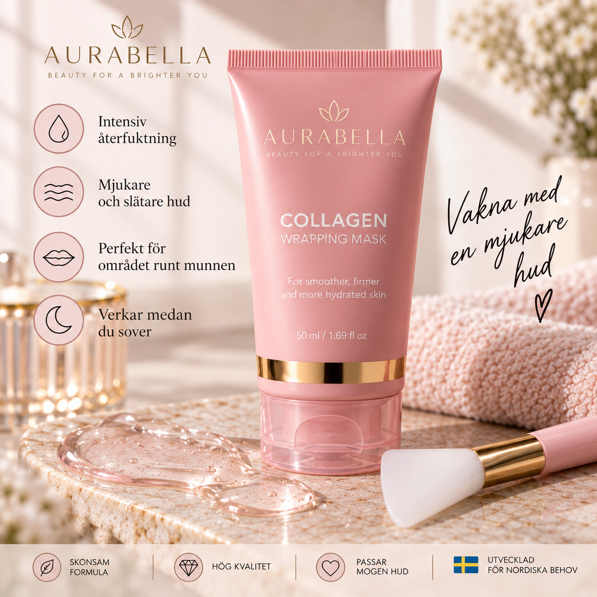 Återfuktande kollagenmask